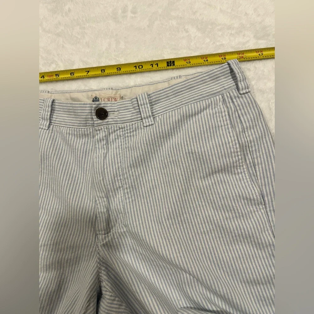 J.Crew Men's Blue & White Seersucker Striped Shorts - Size 32 - Picture 9 of 9